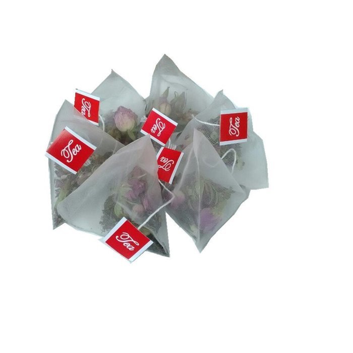 Lucklovely Empty Heat Sealing Nylon Triangle Filter Tea Bags for Loose Tea 5g 50Pcs N3