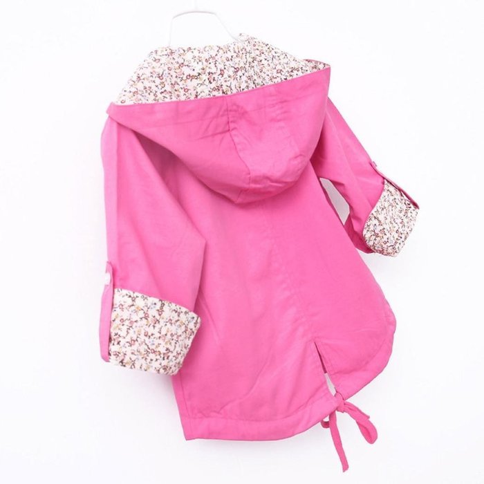 Jackets ,BeautyVan Kid Baby Girls Floral Print Coat Outerwear Girl Windbreaker Baby Jackets Clothes (L, Pink) N10