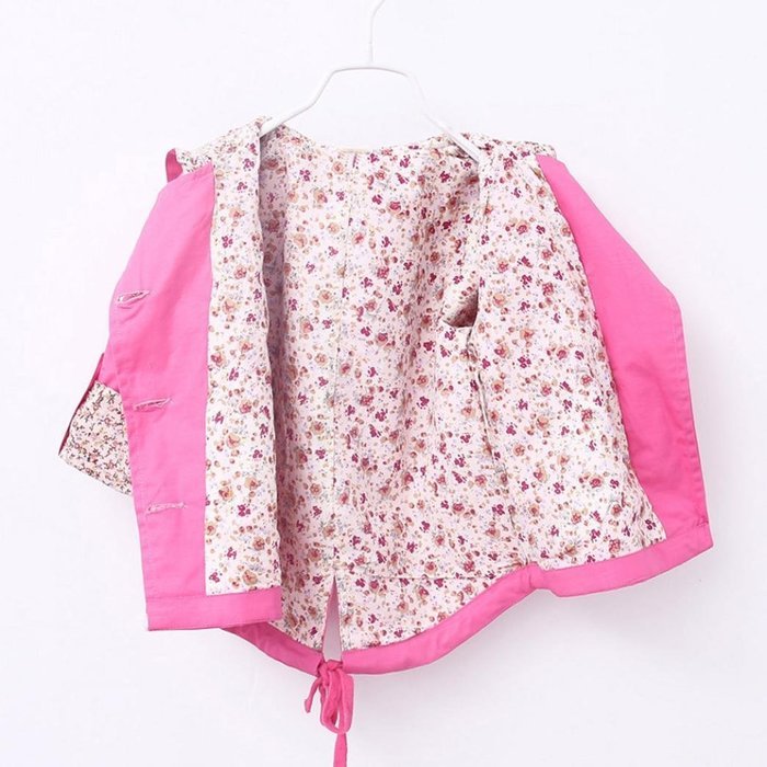 Jackets ,BeautyVan Kid Baby Girls Floral Print Coat Outerwear Girl Windbreaker Baby Jackets Clothes (L, Pink) N11