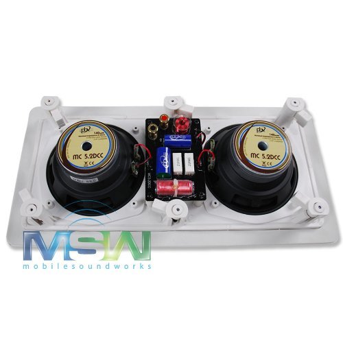 PBX (PowerBass) Home Audio MC-5.2DCC Dual 5-1/4" M-Series Integra Cinema 2-Way In-Wall Center Channel Speaker N3