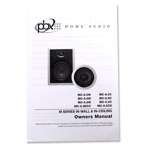PBX (PowerBass) Home Audio MC-5.2DCC Dual 5-1/4" M-Series Integra Cinema 2-Way In-Wall Center Channel Speaker N4