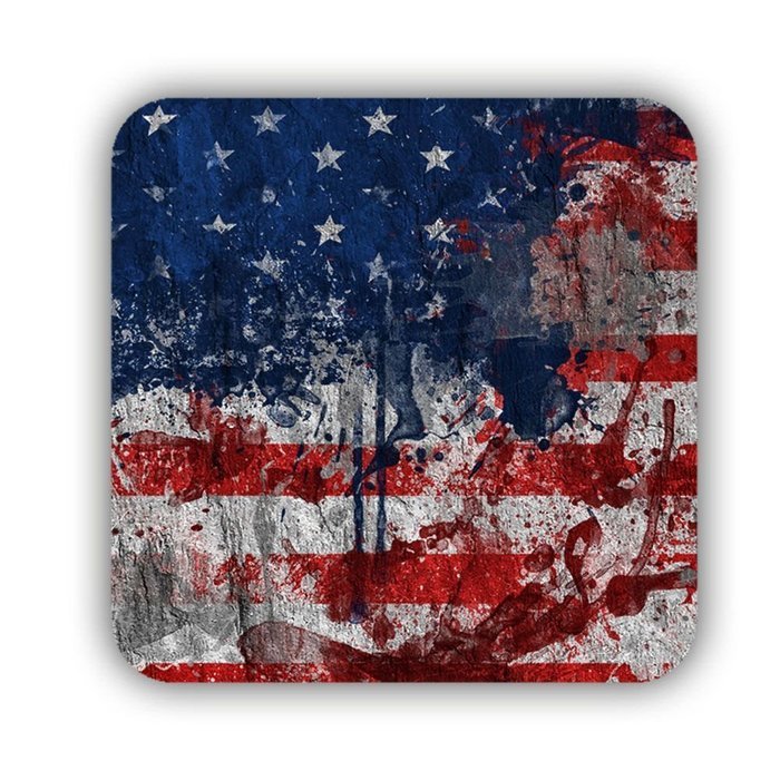 Generic Beautify Cup Mat Design With American Flag 3 Mdf N8