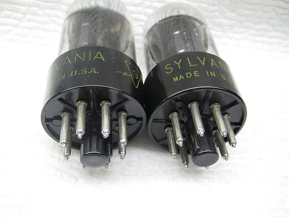 Sylvania 6sn7 GTB Very Low Noise PLATINUM MATCHED PAIR,NOT RUSSIAN/CHINESE RE-ISSUE YELLOW PRINT