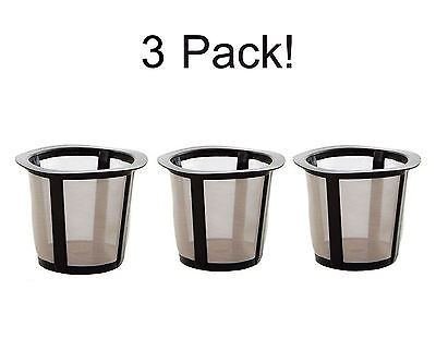 Keurig My K Cup Reusable Coffee Filter Baskets (3 Pack) Replacements for Keurig