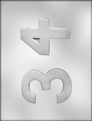 CK Products 3-3/4-Inch Numbers 3 and 4 Chocolate Mold
