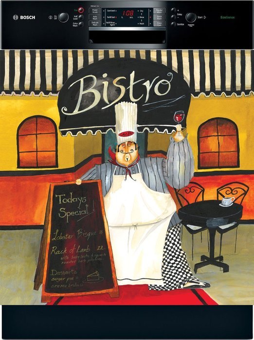 Chef at Bistro Custom Dishwasher Cover N2