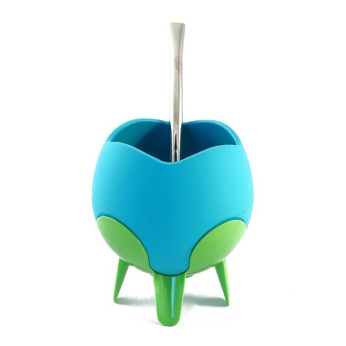 Mateo Flor - Silicone Yerba Mate Gourd with Bombilla (Purple) N6