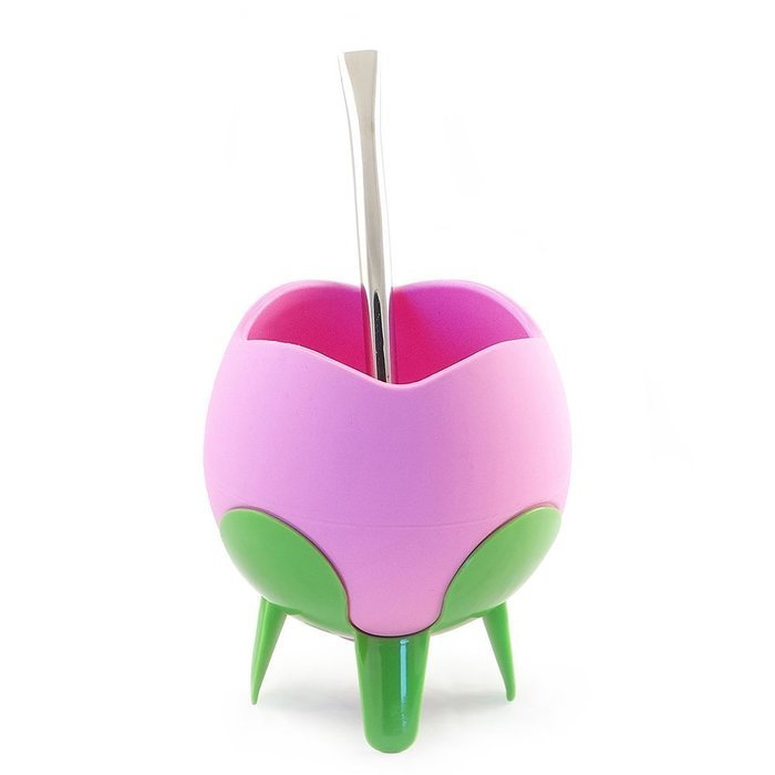 Mateo Flor - Silicone Yerba Mate Gourd with Bombilla (Purple) N7