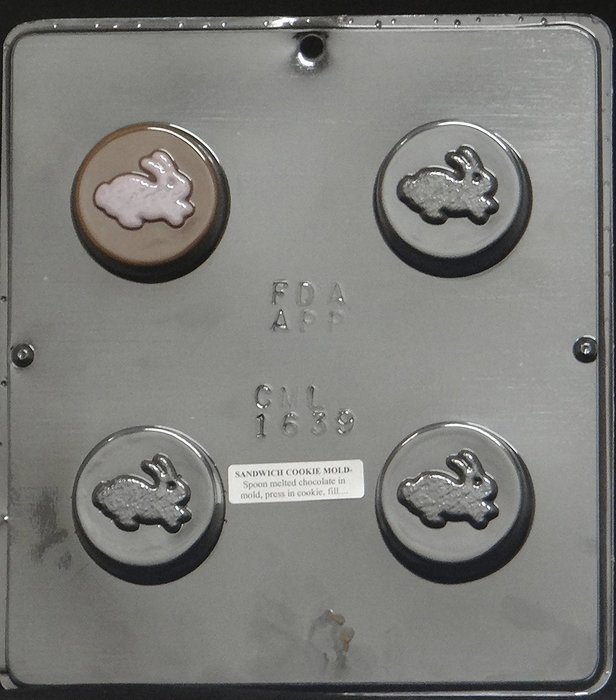 Bunny Rabbit Easter Oreo Cookie Sandwich Chocolate Candy Mold 1639