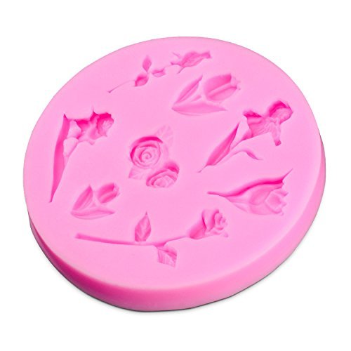 Flower Tulip Rose Shaped Food Grade Silicone Mold by uGen! Soap Ice Cake Mold. Sugarcraft Tool. Chocolate Candy...