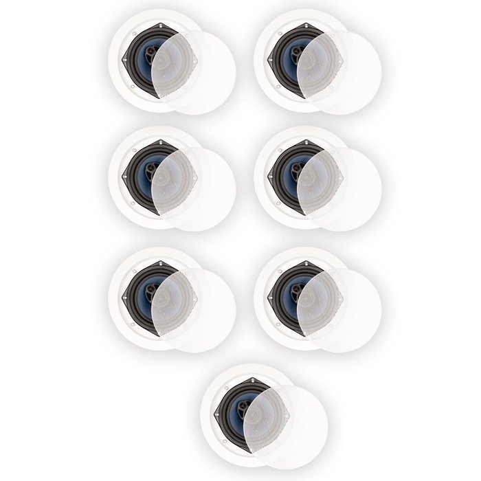Blue Octave RC53 In Ceiling Speakers 3 Way Home 1960 Watts New 7 Speaker Set RC53-7S