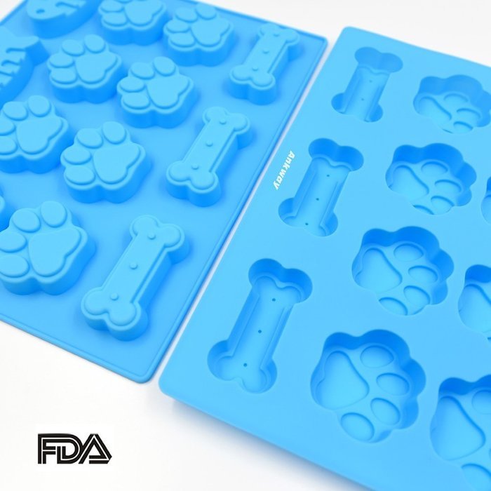 Ankway Silicone Cupcake Pan, Nonstick Fish & Bone Shape Bakeware Mold (2 Pack) N3