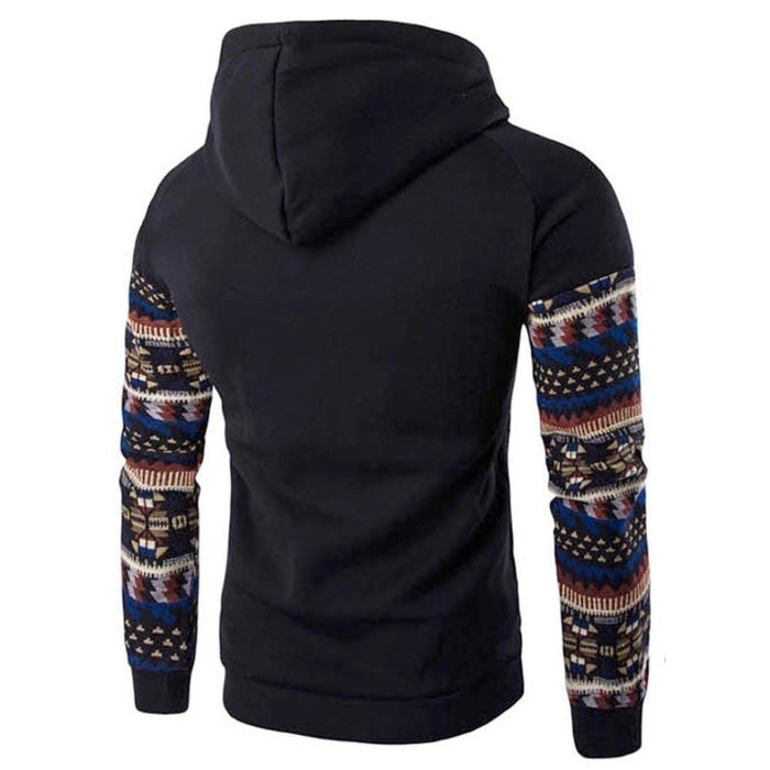 Men's Outwear,Laimeng Cotton Retro Long Sleeve Hoodie Hooded Sweatshirt Tops Jacket Coat Outwear (XXL, Black) N3