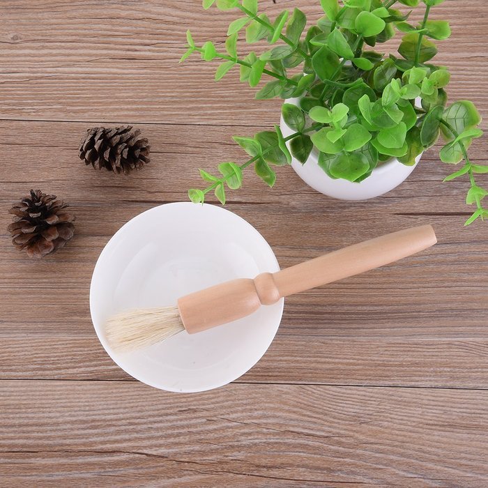 Awtang New Log + Pig Mane Coffee Espresso Cleaning Brush Wood Handle Brush N7