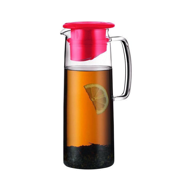 Bodum Biasca Ice Green Tea Jug, 40 oz, Red N2