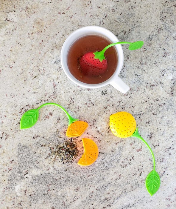 Internet's Best Silicone Tea Infuser Strainer | Set of 3 | Loose Leaf Filter Steeper | Deep Tea Mug Cup Steeper... N3