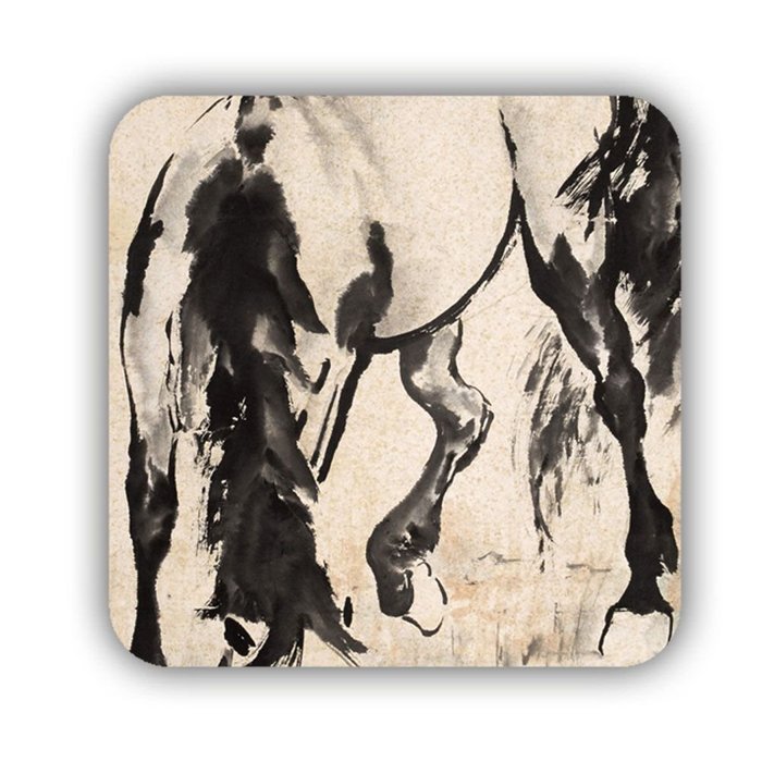 Generic Cup Mat Different Printed Asian Artists Horse Mdf Material N5