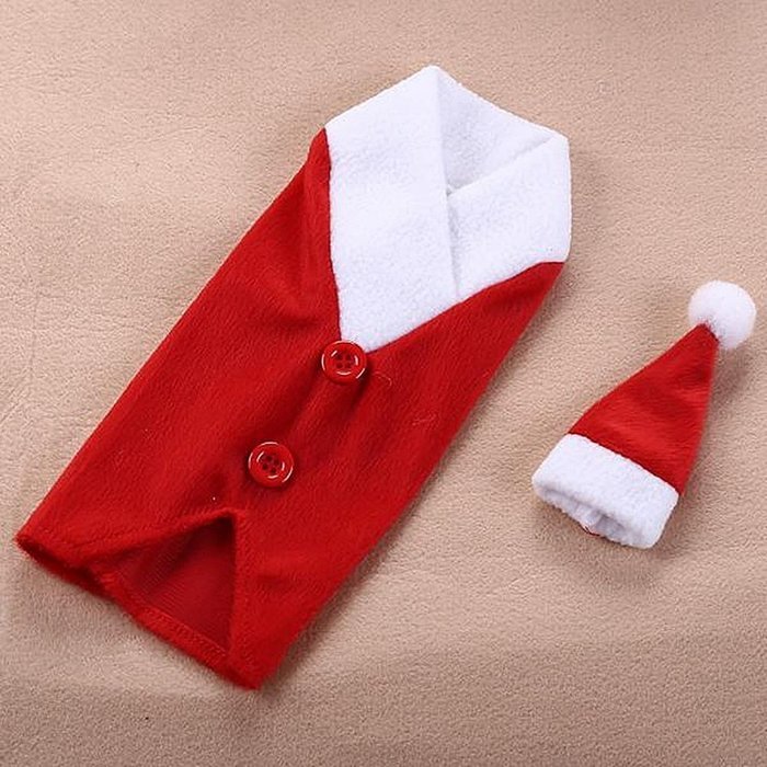 Remeehi Red Wine Bottle Cover Bags Christmas Dinner Table Decoration Home Party Decors Santa Claus Belt N7