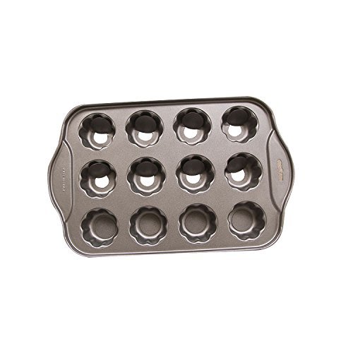 Startony Non Stick Muffin Cupcake Molds 12 Cups Baking Pan Loose Base Tray Dessert Pan Round N9
