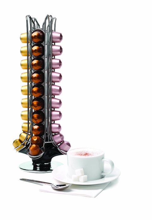 Prepara Espresso Capsule Carousel &ndash; Elegant USA designed - Smooth and Silent Rotation &ndash; Holds up to 50 Nespresso... N3