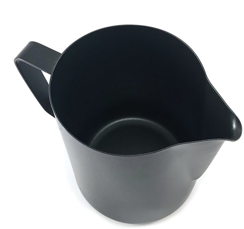 Coffee Nebula Stainless Steel Non-Stick Professional Milk Frothing & Steaming Pitcher/Cup (20oz (600ml), Black) N6