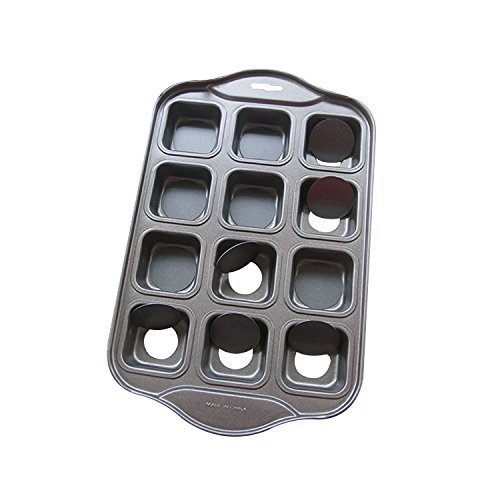Startony Non Stick Muffin Cupcake Molds 12 Cups Baking Pan Loose Base Tray Dessert Pan Round N11