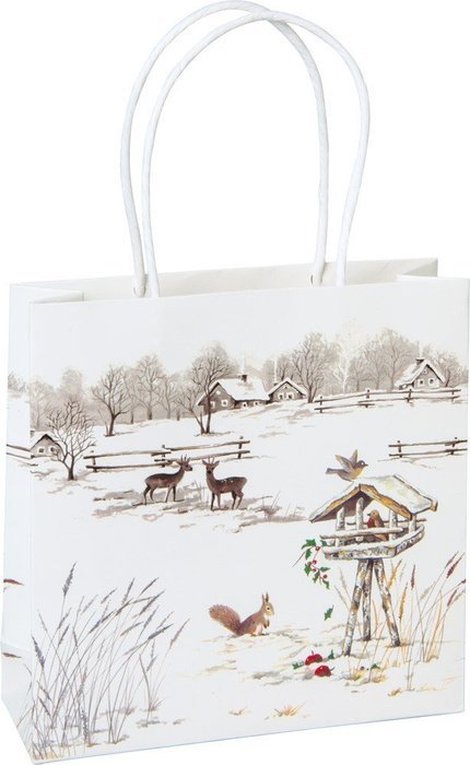 Boston International Gift Bags, Small, Winter Eddie, Pack of 12 N5