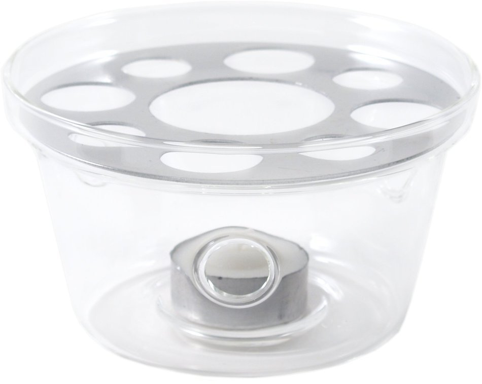 Borosilicate Glass Teapot Warmer with Resting Plate, 5 Inch