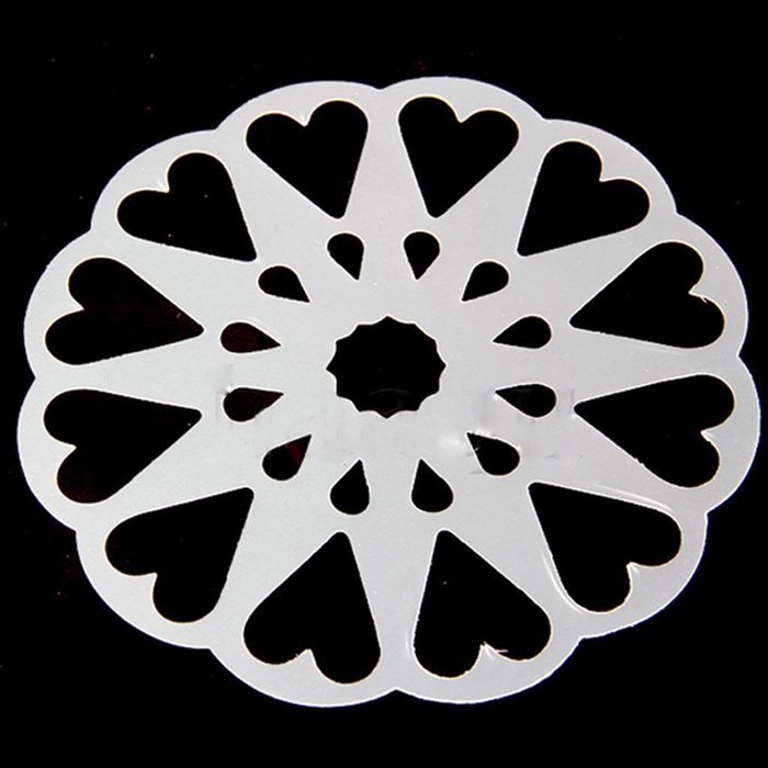 16 x Cappuccino Coffee Stencils Template Strew Flowers Pad Duster Spray N9