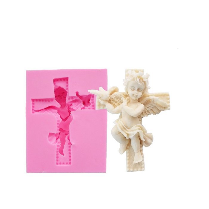 Yatim Pigeon Cross Angel Big 3D Silicone DIY Baking Mold for Homemade Soap, Cake, Cupcake, Bread, Muffin, Pudding...