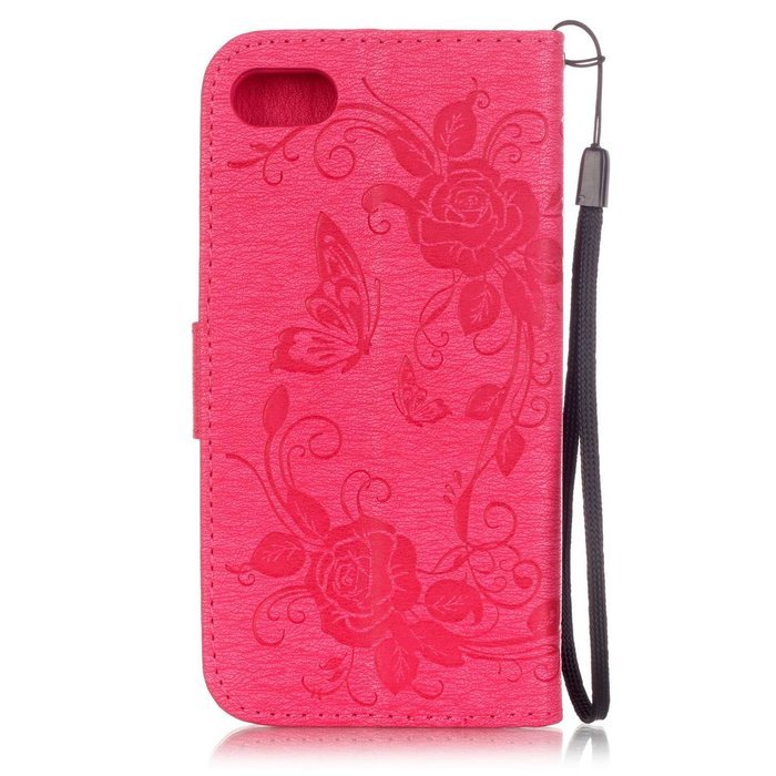 iPhone 7 Case, iPhone 7 Wallet Case,PHEZEN Beauty Luxury Handmade Rose Flower Butterfly Bling Diamond PU Leather... N12