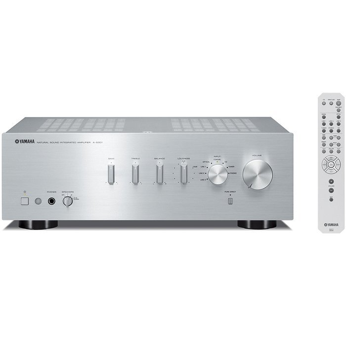 Yamaha A-S301 (S) Integrated Amplifier 192kHz / 24bit high-resolution sound source corresponding Silver (Japan... N2