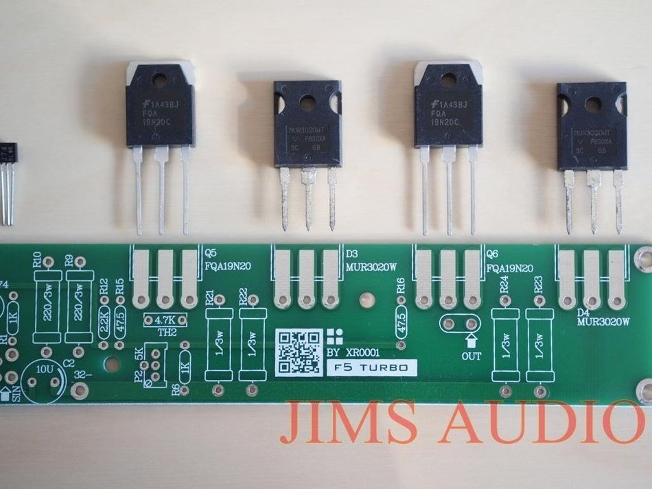 Mosfet pure class A amplifier thick PCB turbo V2 partial kit N3