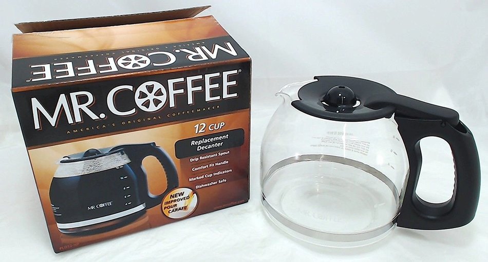 Mr. Coffee Genuine Replacement Coffeemaker/Urn 10-12 Cup Carafe, Black, # PLD12-1