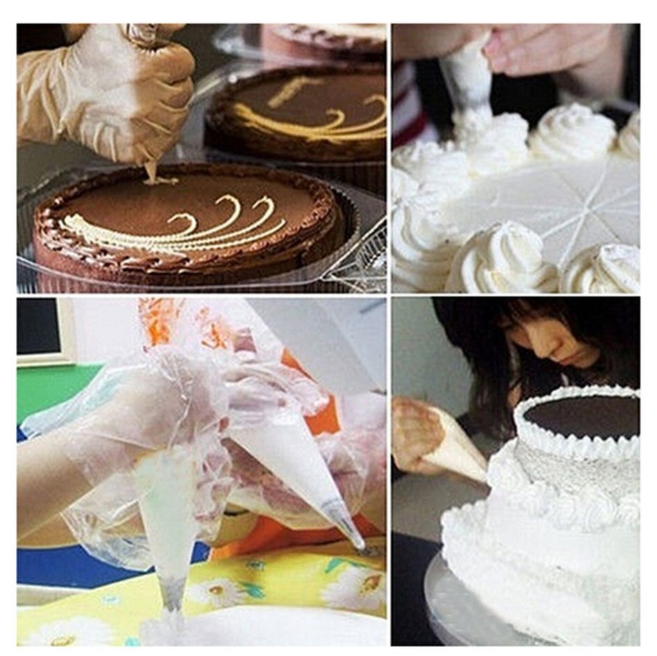 PASTRY BAG - 100 PIECES -10 Inch Extra Thick Disposable Cake / Cupcake Decorating Piping Icing Bags Set - Large... N6