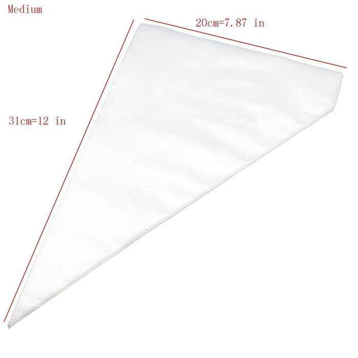 PASTRY BAG - 100 PIECES -10 Inch Extra Thick Disposable Cake / Cupcake Decorating Piping Icing Bags Set - Large... N7