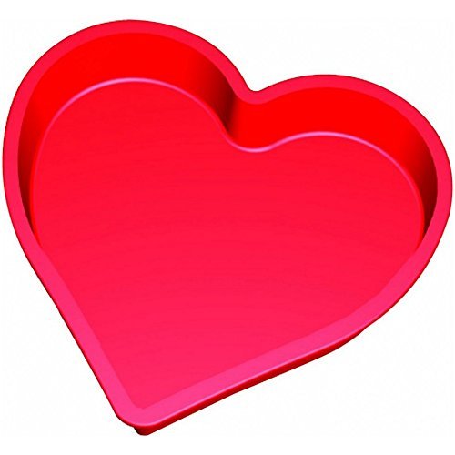 Lekue Silicone HEART Cake Pan (9") - Red