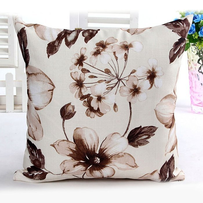 Beautyvan Comfortable Flowers Pattern Sofa Bed Home Decor Pillow Case (Blue) N3