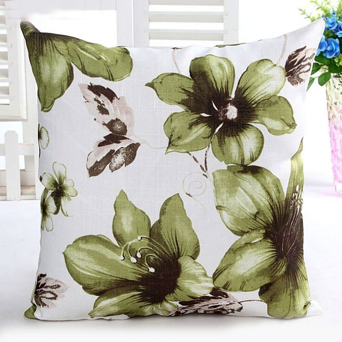 Beautyvan Comfortable Flowers Pattern Sofa Bed Home Decor Pillow Case (Blue) N4