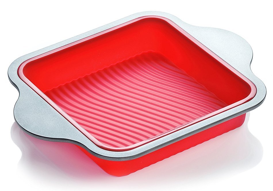 Silicone Brownie Pan | Professional Non-Stick Square 8-inch Silicone Cake Pan for Baking by Boxiki Kitchen | Best... N2