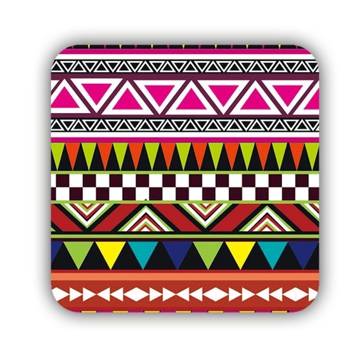 Generic Kawaii Mdf Design With Aztec Tribal Pattern Coaster N7