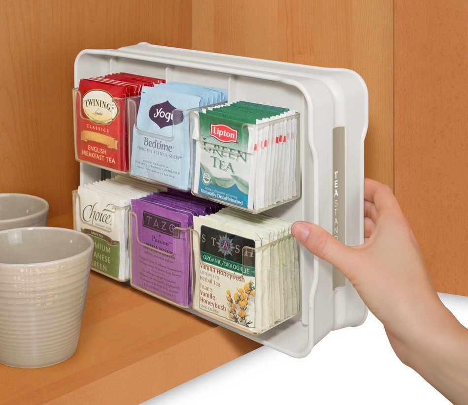 YouCopia TeaStand 100+ Tea Bag Organizer, Bright White N6