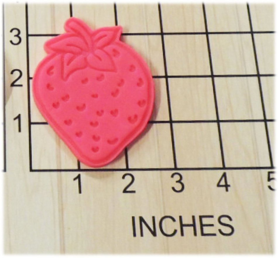 Strawberry Shaped Fondant Cookie Cutter and Stamp #1125