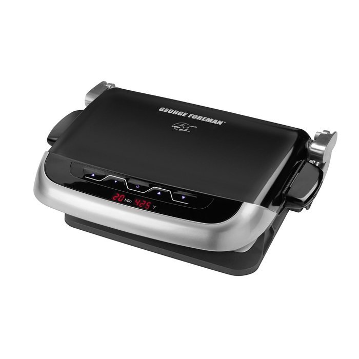 George Foreman GRP4EMB Black Evolve Grill with 2 Grill Plates, 1 Deep-Dish Bake Pan and 1 Cupcake and Muffin Pan... N2