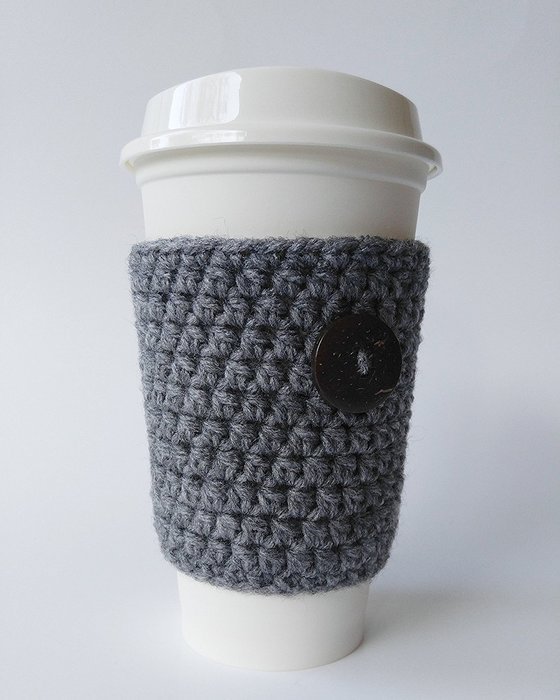 Handmade Cup Cozy Grey