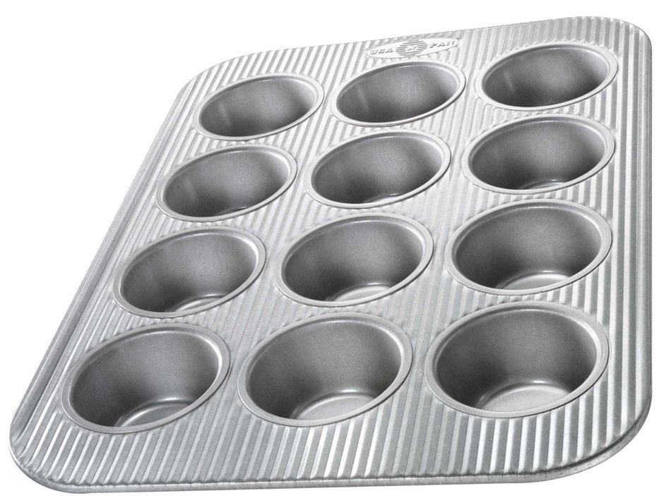 Premium USA 12 Cup Aluminized Steel Muffin Baking Pan and Kitchen Tools Set