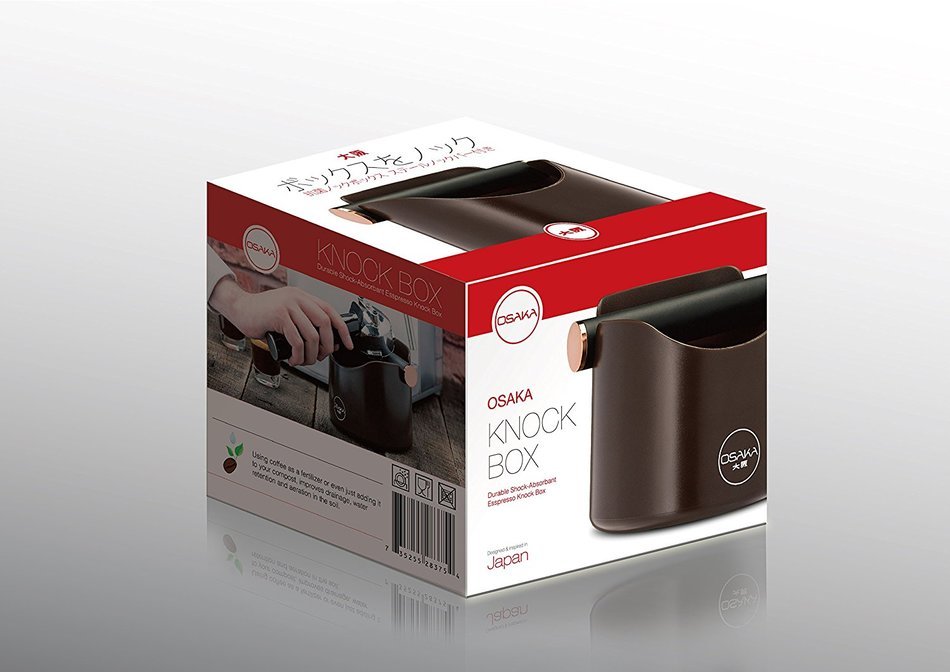 Osaka, Shock-Absorbent Espresso Knock Box - Durable 4.7 Inch Barista Style Knockbox "Kawachi Fuji Garden" (Red) N10