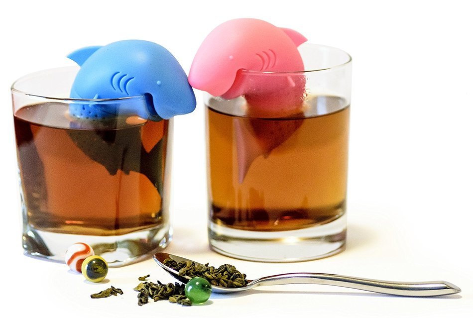 Altarmoss Happy Shark Tea Infuser - 100% Food Grade Silicone Tea Filters for Loose Leaf Tea, Set of 2 (Mr. & Mrs... N9