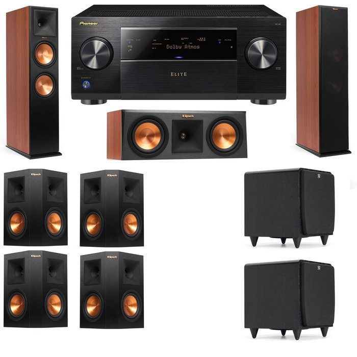 Klipsch RP-280F Tower Speakers CH-RP-250C-SDS12 -7.2-Pioneer Elite SC-85