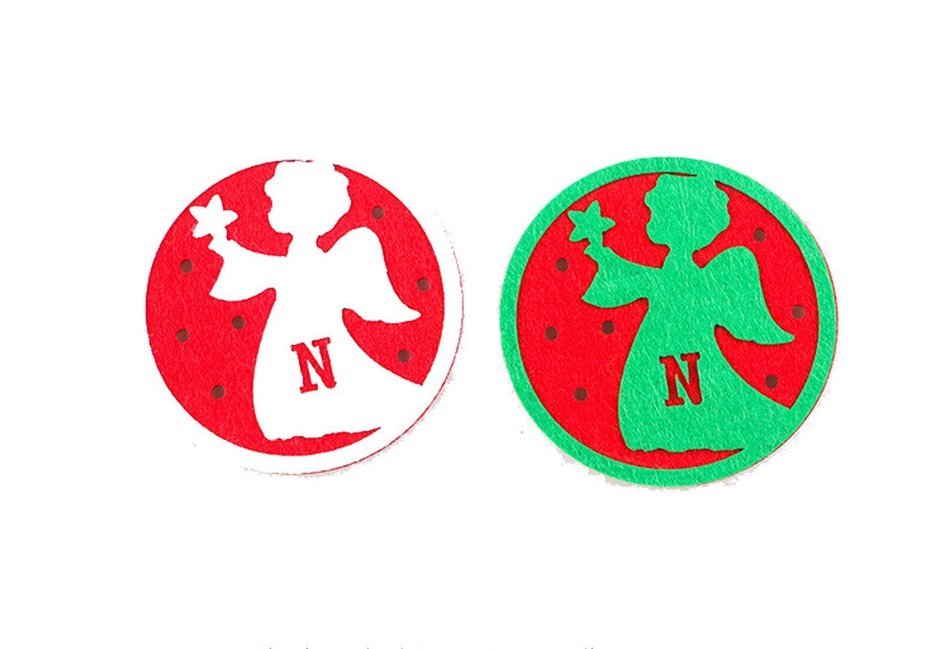 Genluna Christmas Coffee Coaster Winter Art Soft Coasters Snowman 2pcs N4